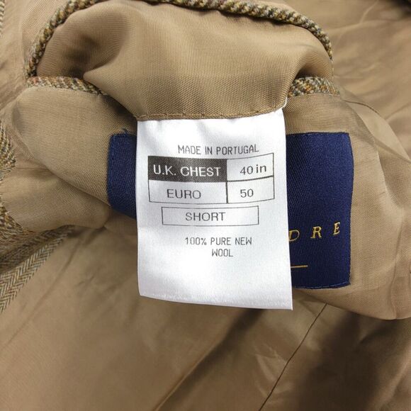 NEW Alexandre London Savile Row New Wool Tailored 2 Button Blazer Old Money 40S - Picture 9 of 11